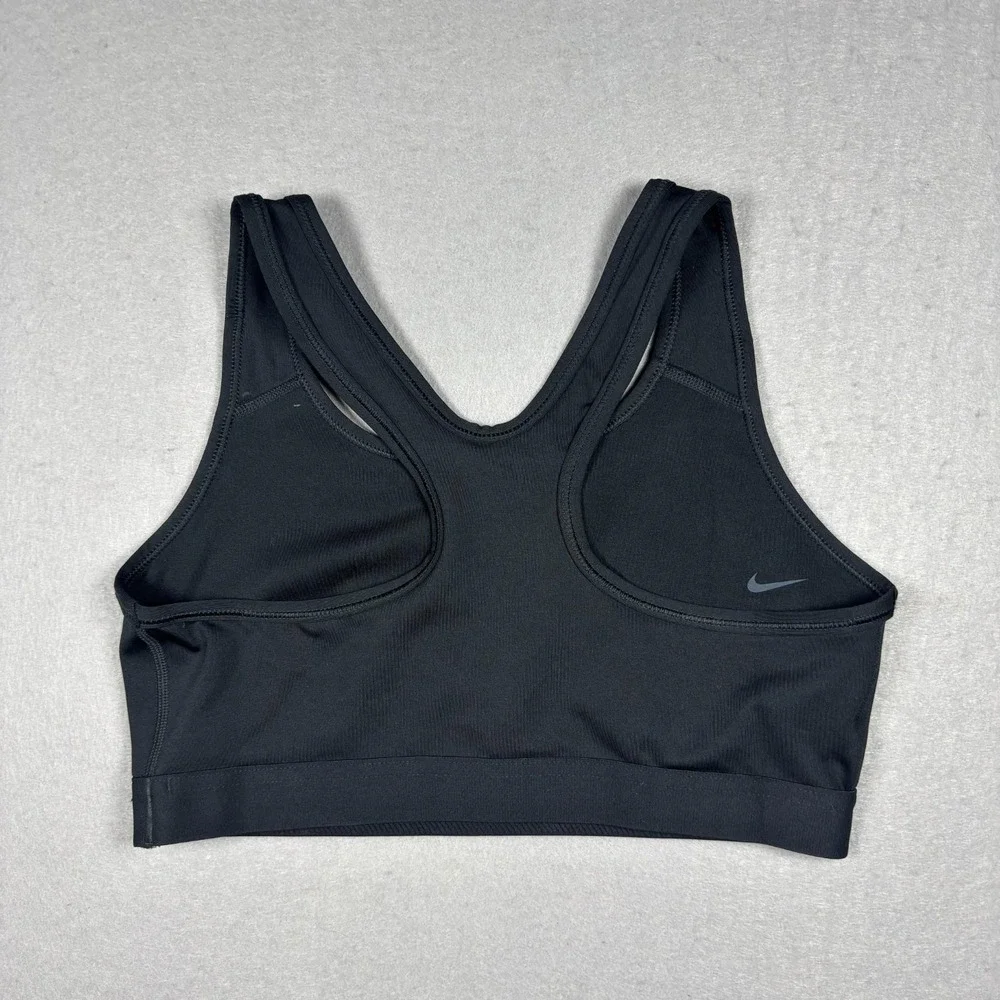 Nike Pro Girls Trophy Sports Bra Black White Swoosh Kids Size XL BV1435-010